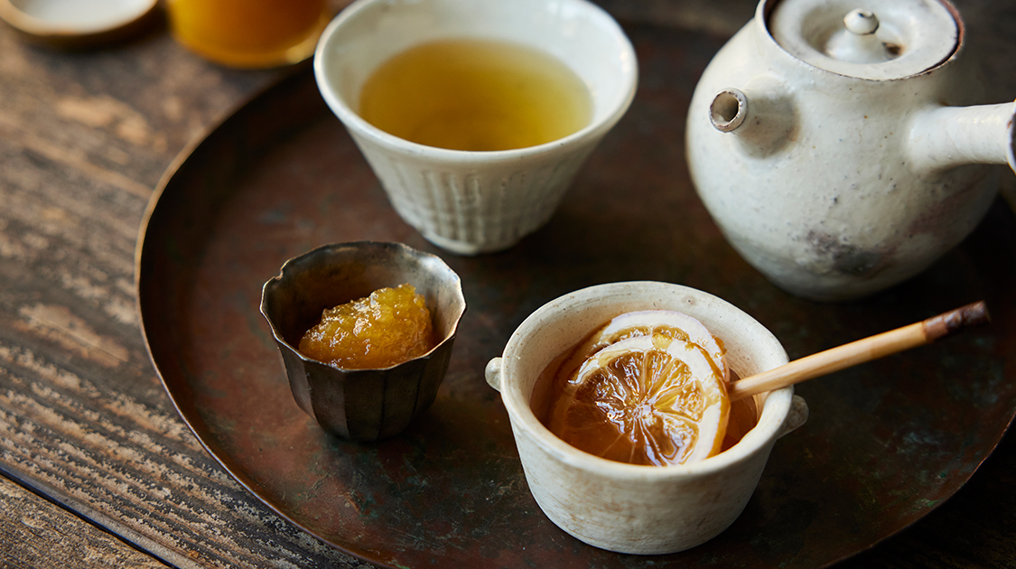 温かくして飲む、柑橘と蜂蜜