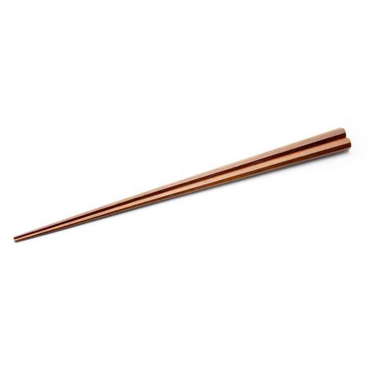 八角摺り漆箸 燻し煤竹 22.5cm