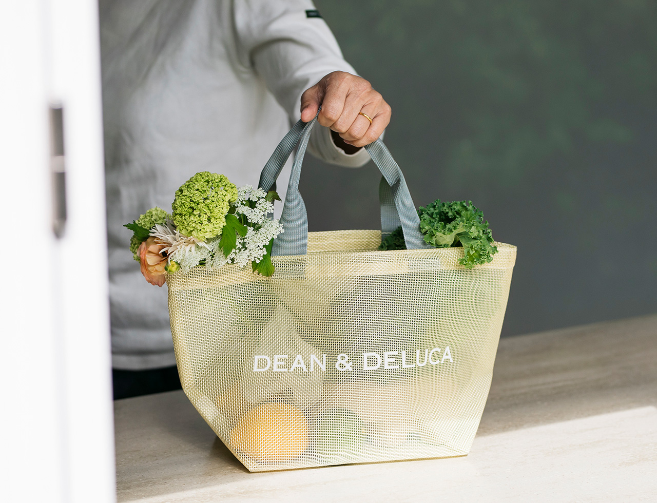 DEAN&DELUCA  ディーンアンドデルーカ　メッシュトートバッグ　Sサイズ